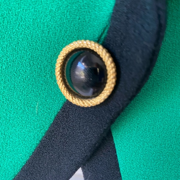Vintage Carlisle Emerald and Black Women's Blazer - Picture 4 of 6
